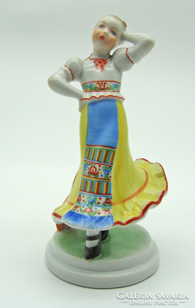 B448 Herend rare woman in folk dress model number 5468 - in beautiful, flawless condition