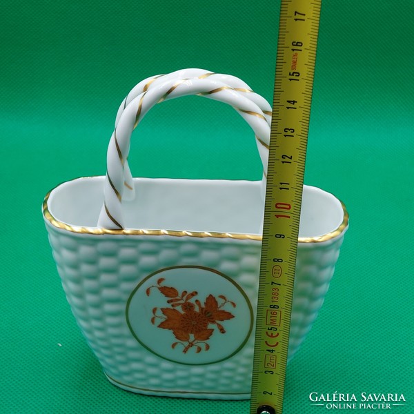Rare collector's basket with handles from Herend