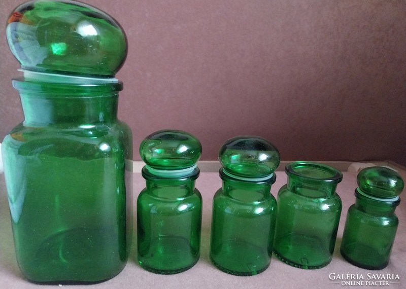 Old pharmacy bottles.