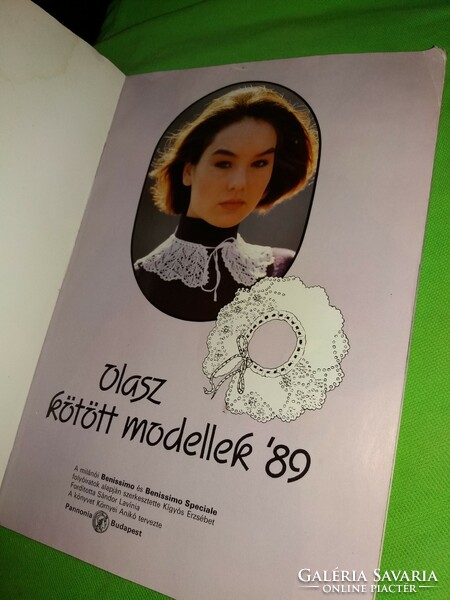 1989.Olasz kötött modellek Kötés kézimunka könyv PANNONIA könyvkiadó
