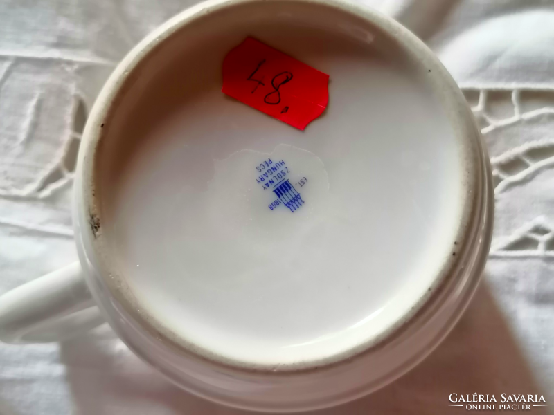 Rare, retro Zsolnay large dot mug, cup 48.