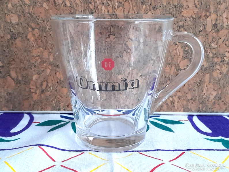 Douwe egberts long coffee glass mug - omnia -