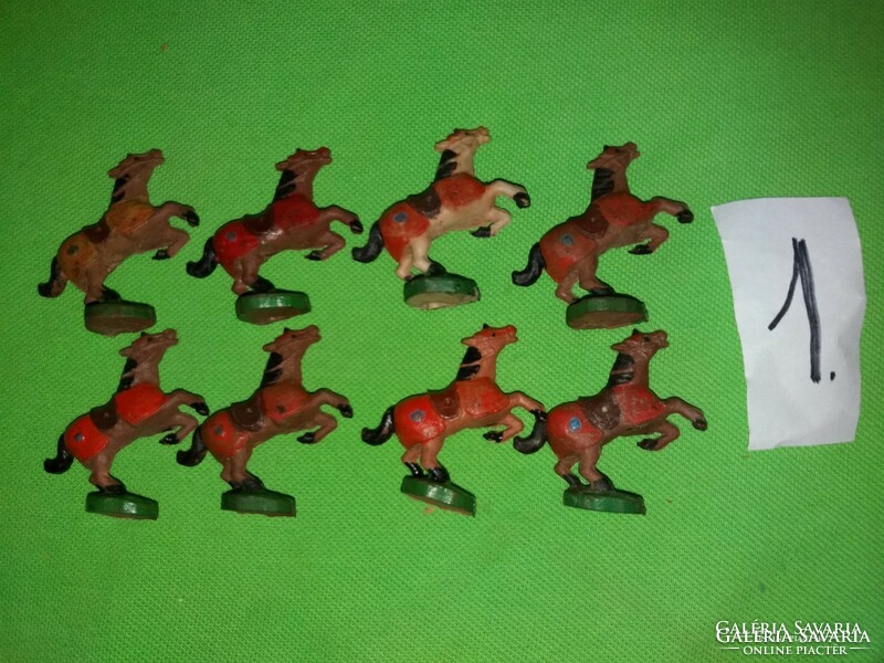 Antique quality traffic goods German animal toy figures horses in a package of 8 in one according to pictures 1.