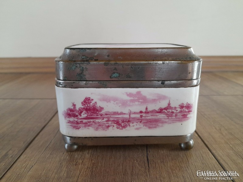 Antique earthenware box