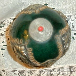 Moroccan handmade glazed ceramic jar with lid - art&decoration