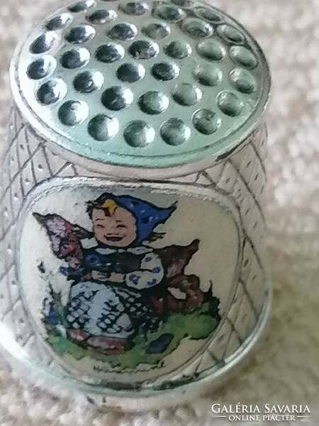 Old silver-plated thimble