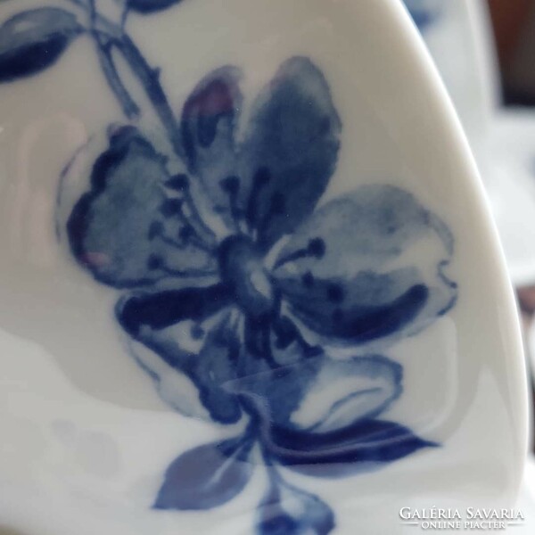 Reichenbach kobaltkék virágokkal díszitett teás készlet