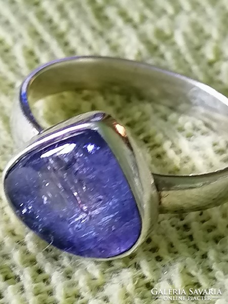 Tanzanite gemstone silver ring