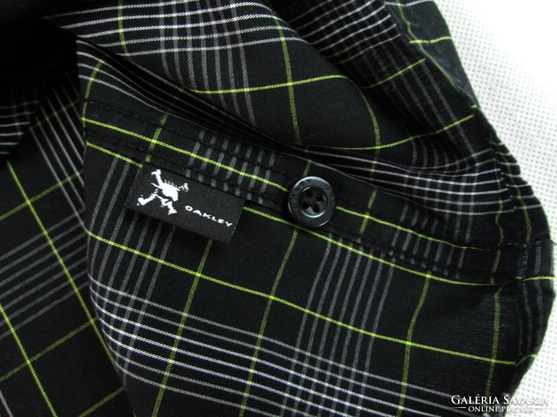 Original oakley (s) elegant checkered short sleeve men's shirt