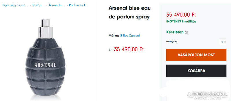 Arsenal Black Eau de Parfum uraknak 100 ml