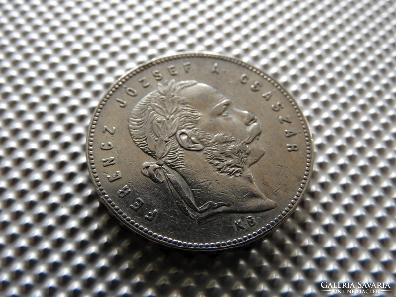 1869 About Körmöcbánya silver in a 1 ft forint capsule. Margin inscription: coat of arms above (01jkf01)