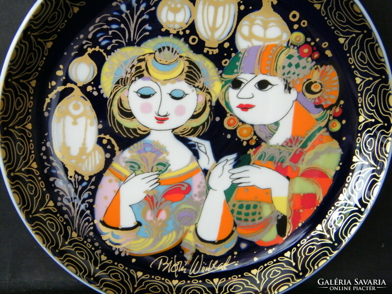 Rosenthal porcelain (björn wiinblad) decorative plate Aladdin and the magic lamp series xi. In a box