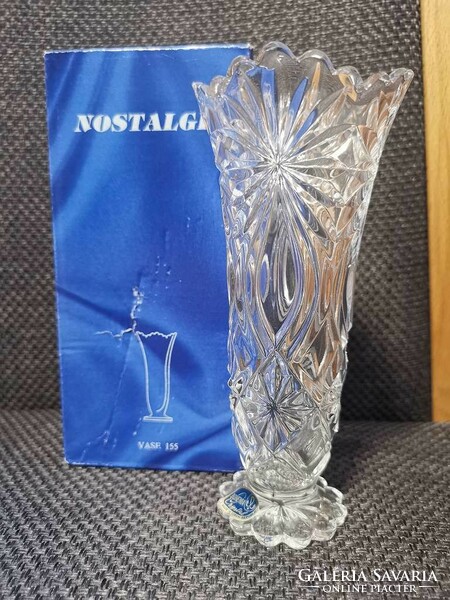 Cseh kristály váza (12cm) dobozában ÚJ