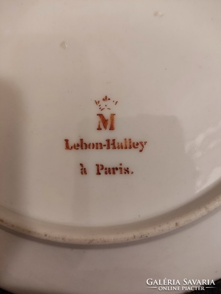 István Fekete (1900-1970) hunter, writer's tableware, Lebon-Halley Paris porcelain, 1820