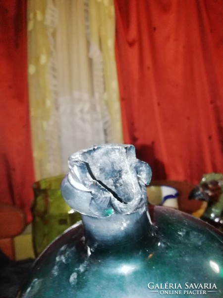 Antique rare green glass 22 cm