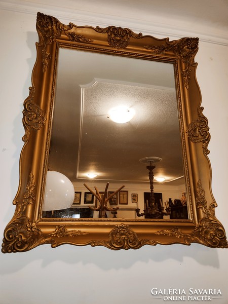 Flawless, antique, blondel wall mirror in size 97*79 cm, with a new mirror plate