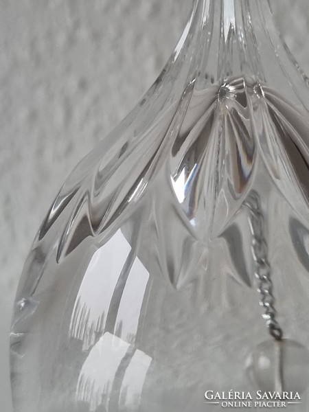 Vintage faceted crystal/lead crystal holiday decoration: bell and candle holders