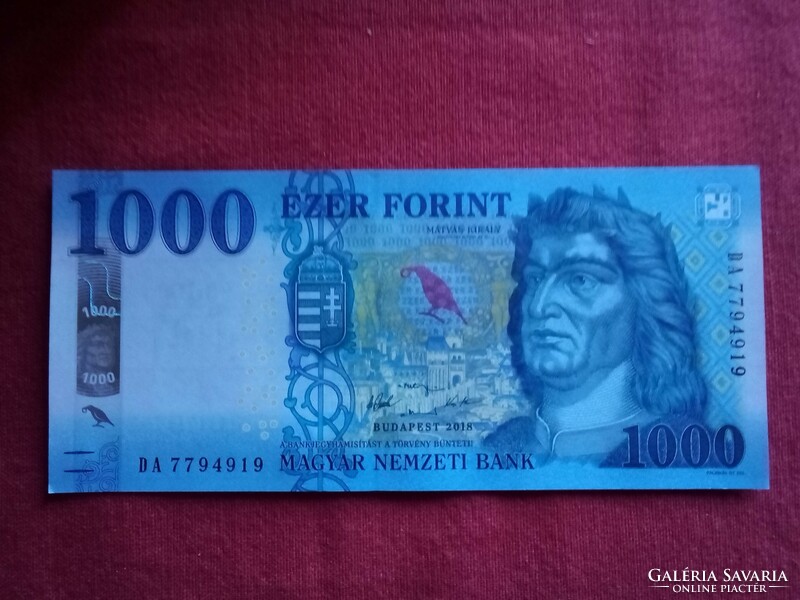 HUF 1,000 paper money, unfolded banknote in beautiful condition 2017 unc