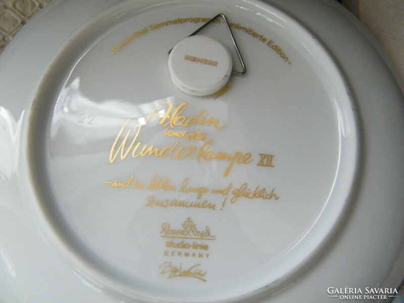 Rosenthal porcelain (björn wiinblad) decorative plate Aladdin and the magic lamp series xii. In a box