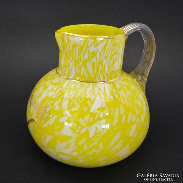 Félikszfürdő yellow and white commemorative jug