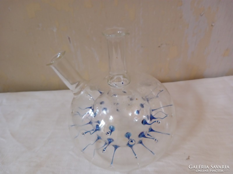 Hand blown trick double strand flower vase