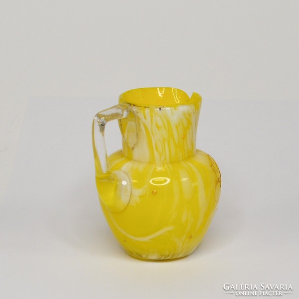 Bohemia yellow-white souvenir jug - wine stool