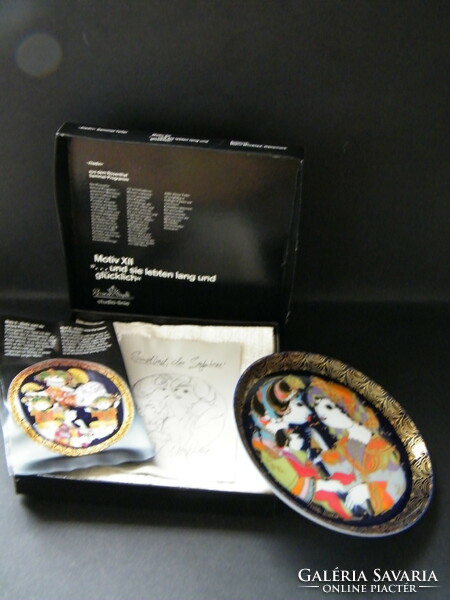 Rosenthal porcelain (björn wiinblad) decorative plate Aladdin and the magic lamp series xii. In a box