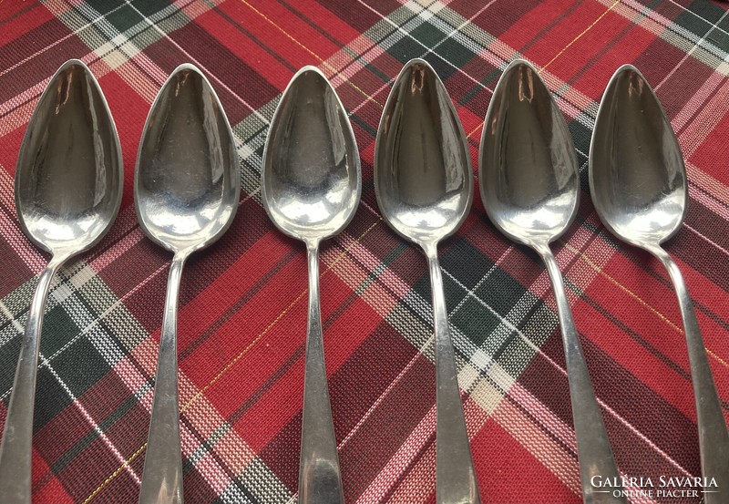 6 antique 13-lat silver spoons from Pest from 1846