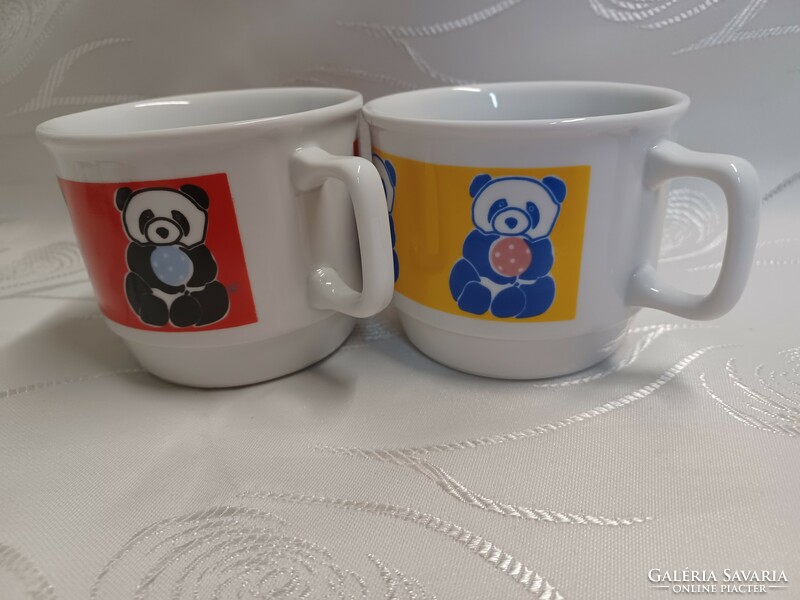 Dotted ball, panda bear mugs