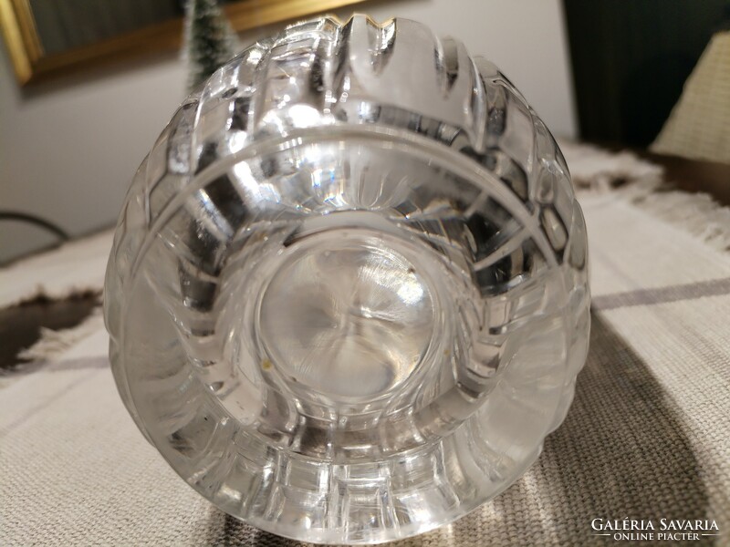 Ólom kristály váza - minimalista jelleggel  / a 60-as,70 -es évekből
