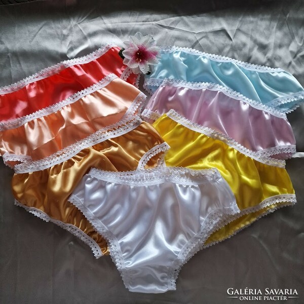 Fen48.2 - Women's underwear - 7 traditional style satin panties l/44-46
