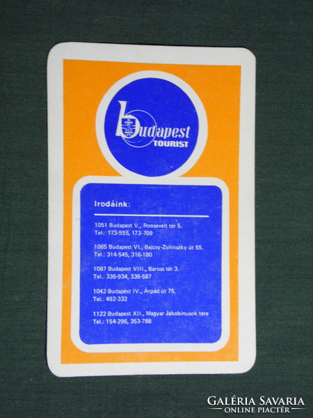 Card calendar, Budapest tourist travel agency, 1977, (4)