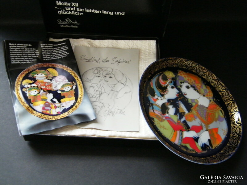 Rosenthal porcelain (björn wiinblad) decorative plate Aladdin and the magic lamp series xii. In a box