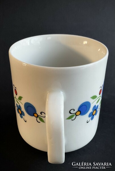 Ljubljana blue folk pattern mug