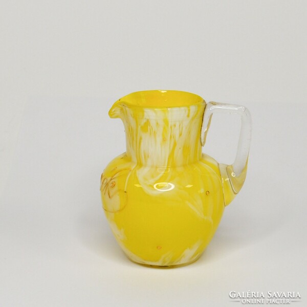 Bohemia yellow-white souvenir jug - wine stool