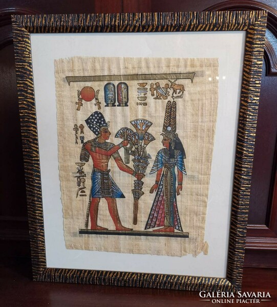 Egyptian papyrus picture in a beautiful frame