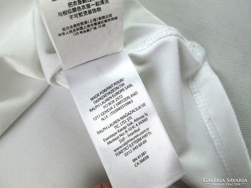 Original ralph lauren (s) short sleeve women's t-shirt with reflective logo top