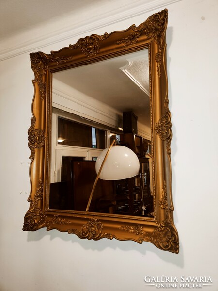 Hibátlan, antik, blondel fali tükör 97*79 cm méretben, új tükörlappal