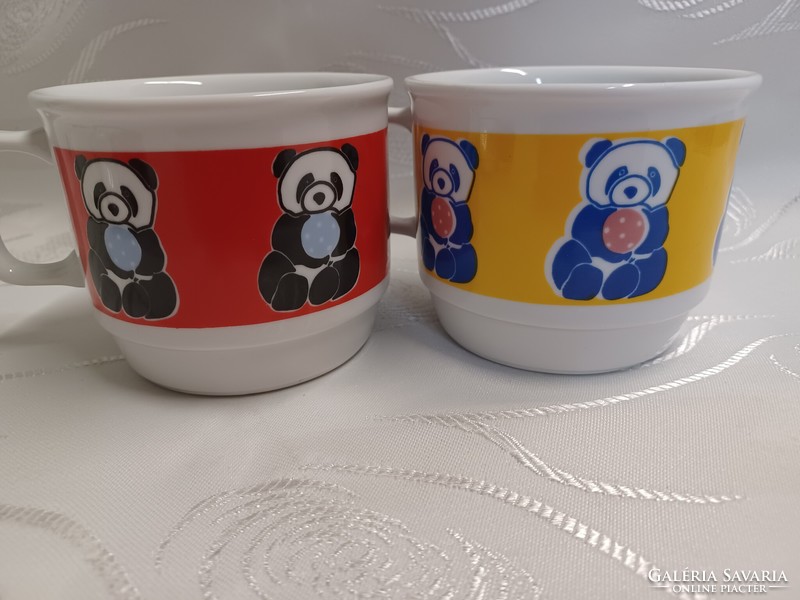 Dotted ball, panda bear mugs
