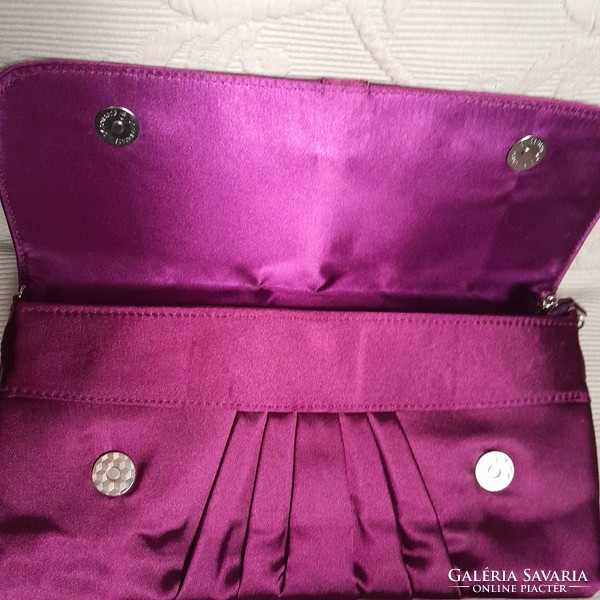 Szatén pink Vintage női alkalmi táska elején óra dísz újszerű