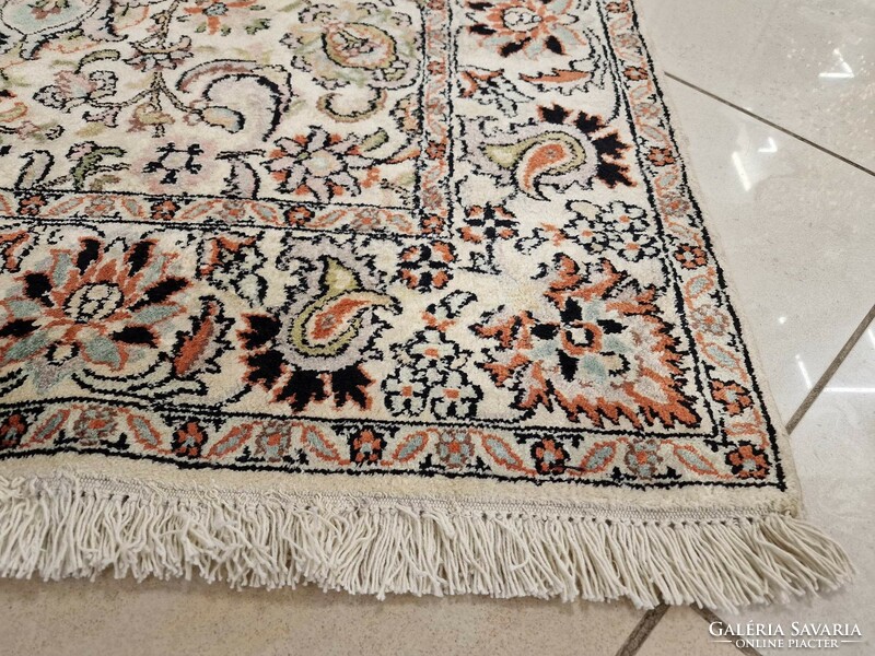 Real cashmere silk 123x193 cm hand knotted Persian rug mm_150