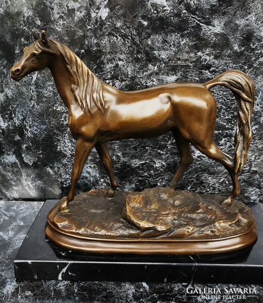Fabulous equestrian bronze statue
