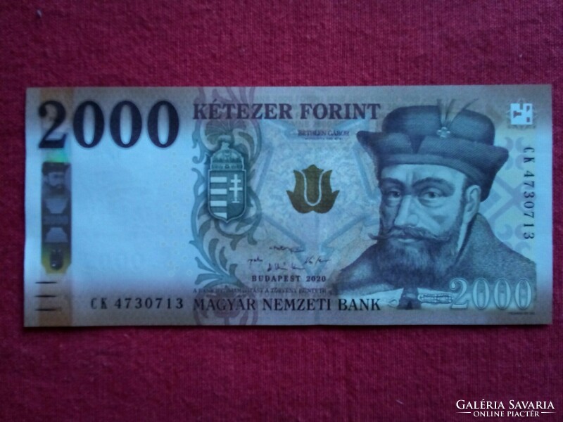 2000 Ft papír pénz  hajtatlan gyönyörű állapotú bankjegy 2020 UNC