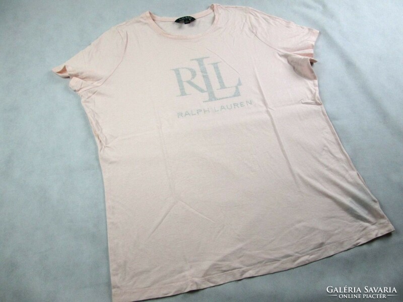 Original ralph lauren (xl) pale pink short sleeve women's elastic t-shirt top