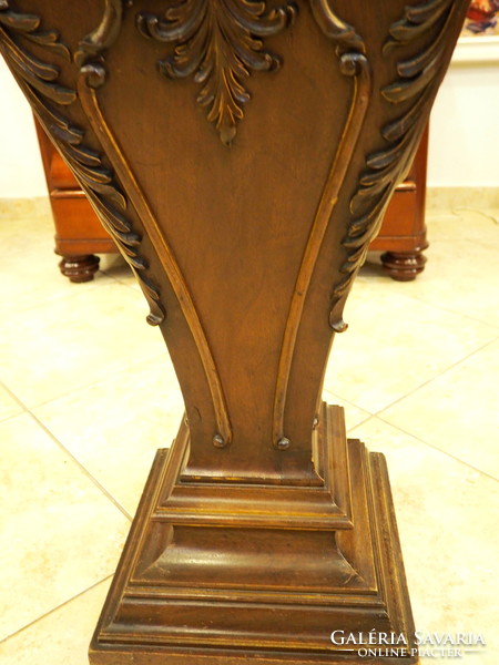 Wooden pedestal, carved, large size