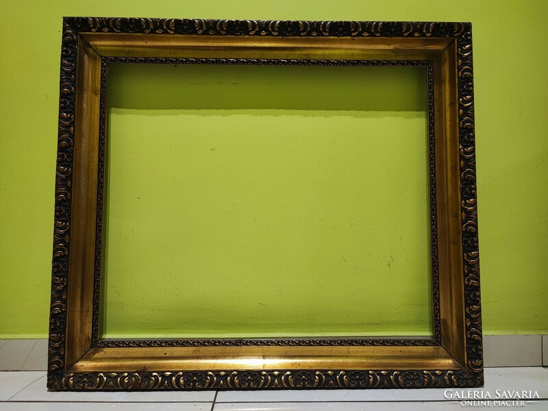 Beautiful antique gilded wide frame, good size painting mirror frame picture frame. 50 X 60 cm picture size