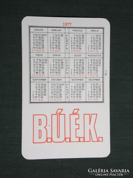 Card calendar, Hajdú Bihari diary daily newspaper, newspaper, magazine, 1977, (4)