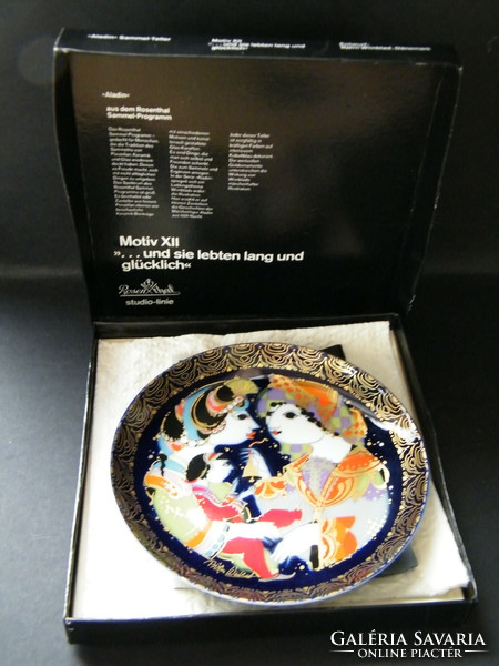 Rosenthal porcelain (björn wiinblad) decorative plate Aladdin and the magic lamp series xii. In a box