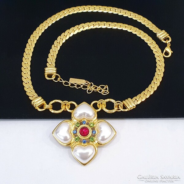Napier new york 1990's 18kt gold plated marked necklace