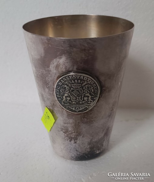 Antique German silver èrmès baptismal cup